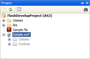 FlashDevelop Projectパネル