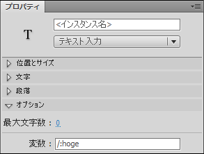 テキスト入力